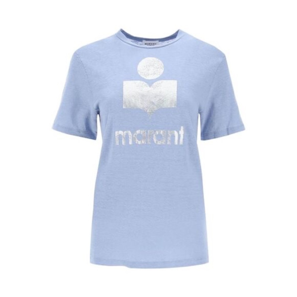 ISABEL MARANT ETOILE Zewel logo linen T-shirt